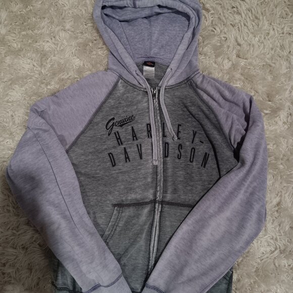 Harley-Davidson Jackets & Blazers - Womans Harley Davidson vintage zipper sweater size L